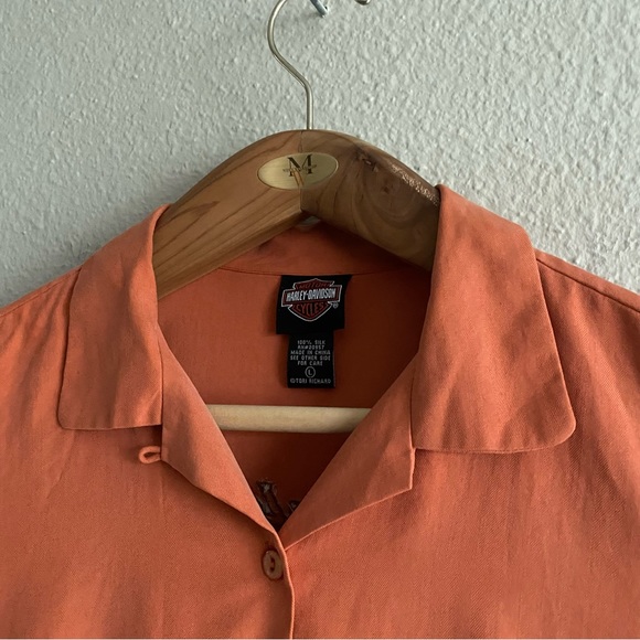 Harley Davidson Silk Embroidered Tori Richard Shirt - Picture 7 of 11